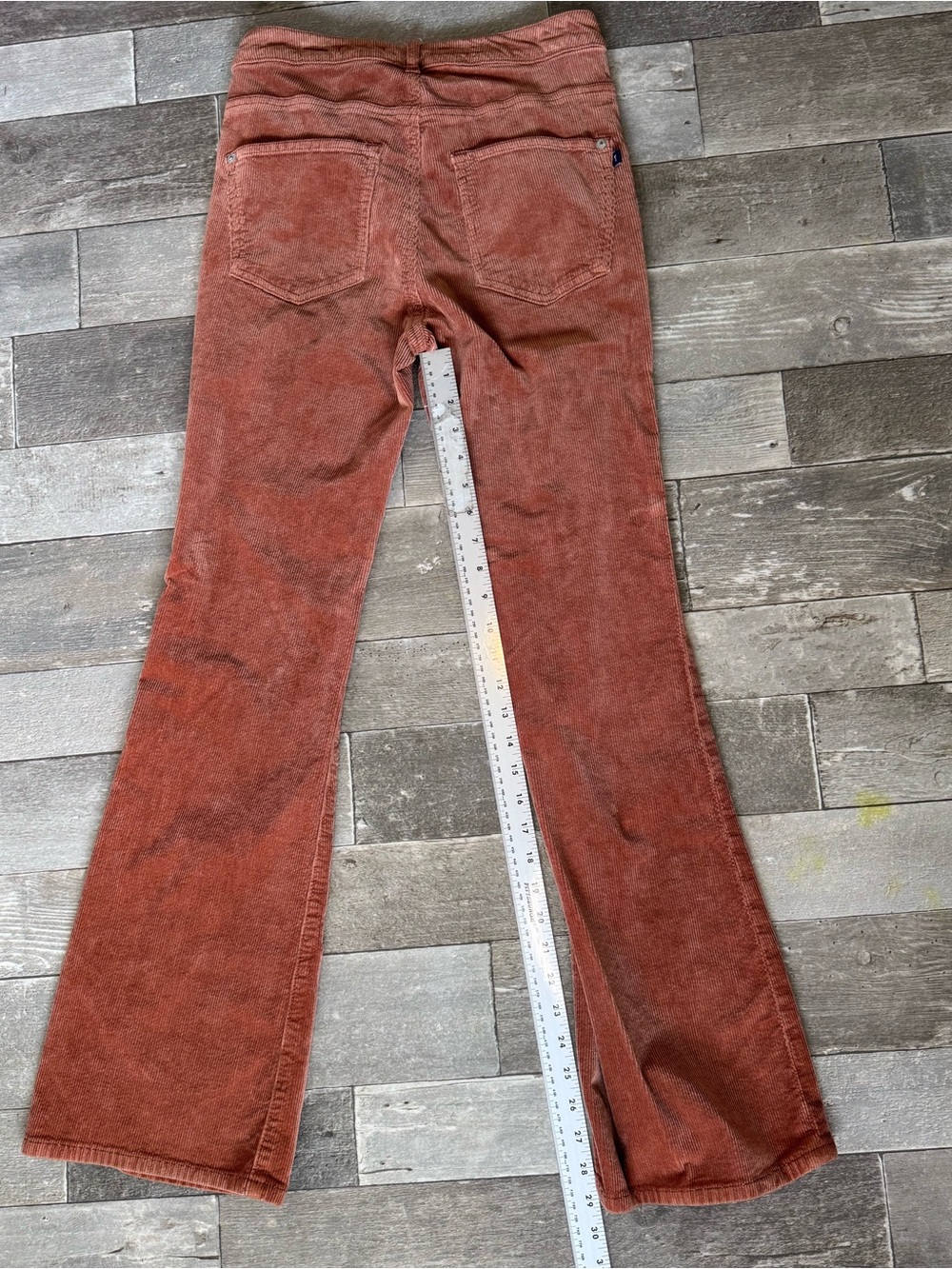 Pilcro Rust Corduroy Flare Jeans - Picture 2 of 7